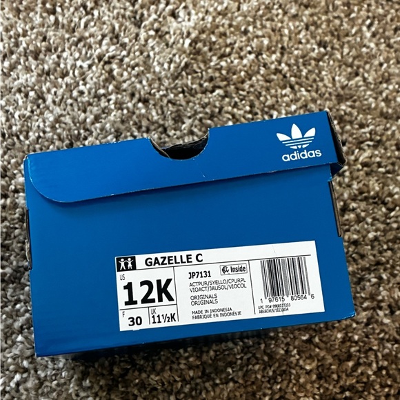 Adidas Gazelle - 100% Authentic Purple Yellow 12Kids– New in Box - 1 day 📦 - Picture 9 of 12
